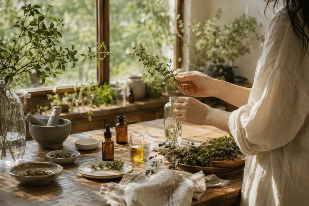 Lue ファウンダーが植物と向き合う作業風景